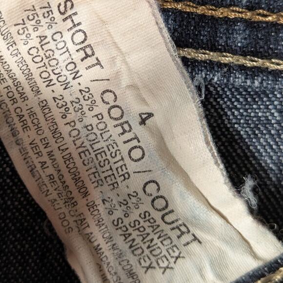 Gloria Vanderbilt Jeans Womens 4 Short Blue Stretch Denim Straight Leg Mid Rise - Picture 4 of 4